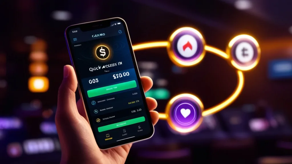 Smartphone avec accès rapide aux fonctions de jeu en déplacement