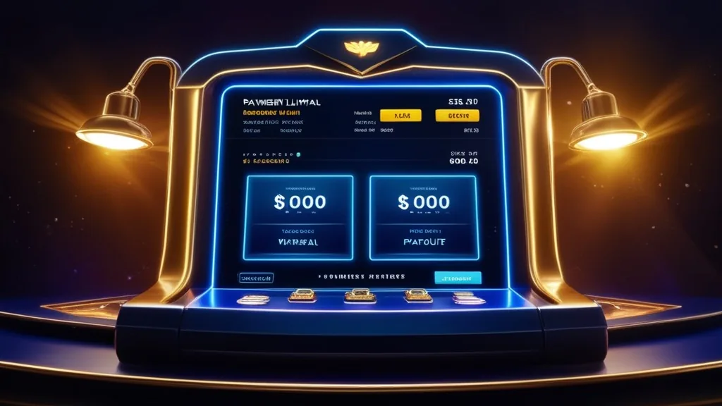 Interface de retrait avec limite de versement affichée sur un écran de casino